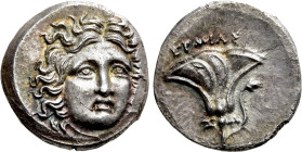KINGS OF MACEDON. Perseus (179-168 BC). Drachm. Uncertain mint in Thessaly. Hermias, magistrate. Third Macedonian War issue. Rhodian Standard