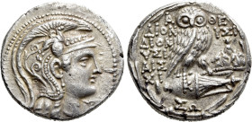 ATTICA. Athens. Tetradrachm (151-150 BC). New Style Coinage. Dionysios, Dionysios and Aischi-, magistrates