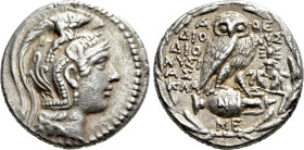 ATTICA. Athens. Tetradrachm (151-150 BC). New Style Coinage. Dionysios, Dionysios and Askla-, magistrates