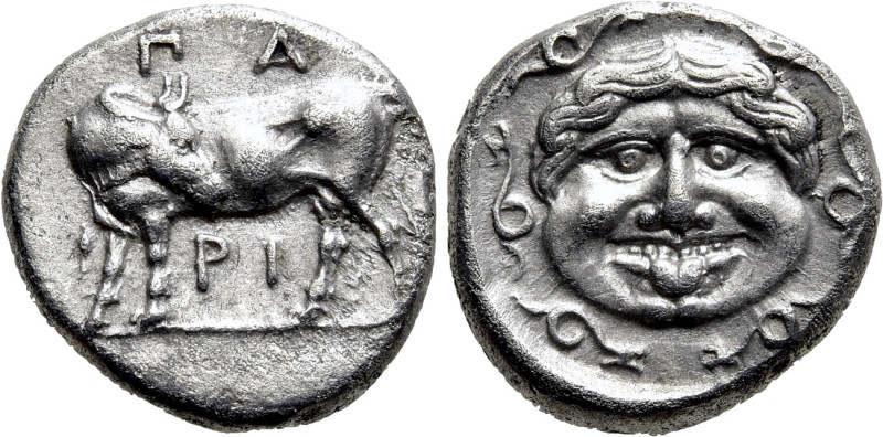 MYSIA. Parion. Hemidrachm (4th century BC). 

Obv: ΠΑ / ΡΙ. 
Bull, with head ...