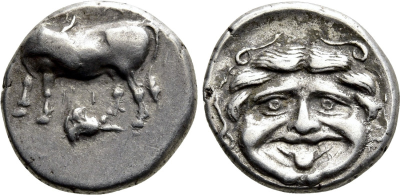 MYSIA. Parion. Hemidrachm (4th century BC). 

Obv: ΠΑ / ΡΙ. 
Bull, with head ...