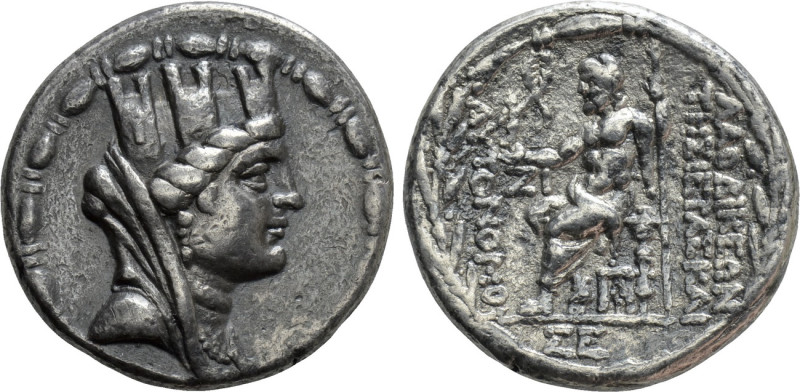 SELEUKIS & PIERIA. Laodicea ad Mare. Tetradrachm (78/7-17/6 BC). Dated CY 17 (65...