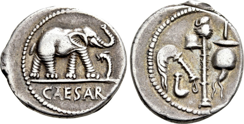 JULIUS CAESAR. Denarius (49 BC). Military mint traveling with Caesar. 

Obv: C...