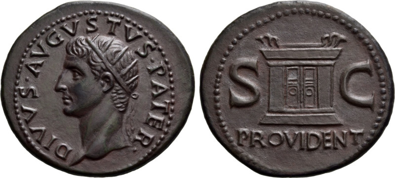 DIVUS AUGUSTUS (Died 14). Dupondius. Rome. Struck under Tiberius.

Obv: DIVVS ...