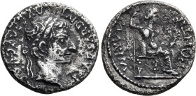 TIBERIUS (14-37). Denarius. "Tribute Penny" type. Lugdunum