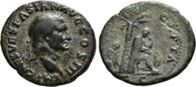 VESPASIAN (69-79). As. Lugdunum. "Judaea Capta" commemorative
