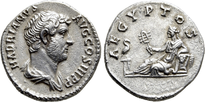 HADRIAN (117-138). Denarius. Rome. "Travel Series" issue.

Obv: HADRIANVS AVG ...