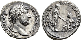 HADRIAN (117-138). Denarius. Rome. "Restitutor Series" issue