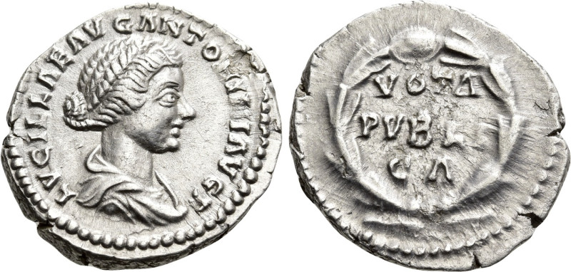 LUCILLA (Augusta, 164-182). Denarius. Rome. 

Obv: LVCILLAE AVG ANTONINI AVG F...