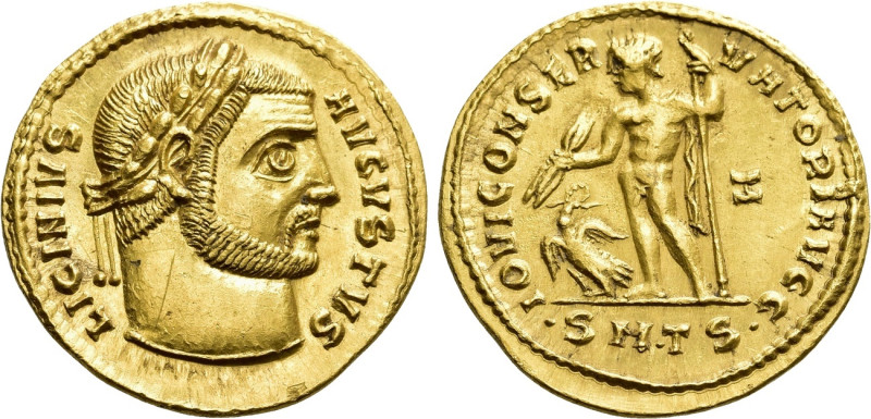 LICINIUS I (308-324). GOLD Aureus. Thessalonica. 

Obv: LICINIVS AVGVSTVS. 
L...