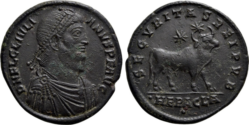 JULIAN II APOSTATA (360-363). Ae. Heraclea. 

Obv: D N FL CL IVLIANVS P F AVG....