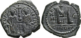 JUSTIN II (565-578). Follis. Antioch. Dated RY 7 (571/72)