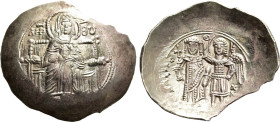 ISAAC II ANGELUS (First reign, 1185-1195). Pale EL Aspron Trachy. Constantinople