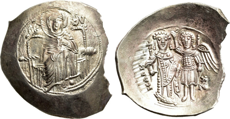 ISAAC II ANGELUS (First reign, 1185-1195). Pale EL Aspron Trachy. Constantinople...