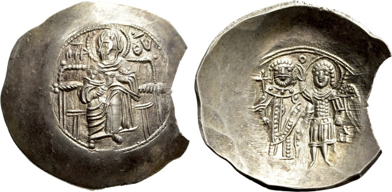 ISAAC II ANGELUS (First reign, 1185-1195). Pale EL Aspron Trachy. Constantinople...