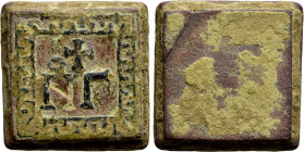 COMMERCIAL WEIGHT (Circa 4th-6th centuries). Square Ae Three Nomismata Weight