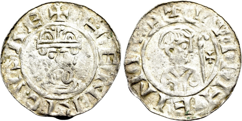 NETHERLANDS. Groningen. Wilhelm and Heinrich III-IV (1054-1076). Denar. 

Obv:...