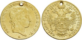 AUSTRIA. Ferdinand I (1835-1848). GOLD Ducat (1848-A). Wien (Vienna)