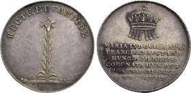 AUSTRIAN EMPIRE. Franz I (1804-1835). Silver pattern strike from the dies of 1 1/4 Ducat. Coronation of Maria Ludovica 1808 in Bratislava (Pressburg)