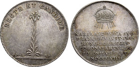 AUSTRIAN EMPIRE. Franz I (1804-1835). Silver pattern strike from the dies of 3/4 Ducat. Coronation of Maria Ludovica 1808 in Bratislava (Pressburg)