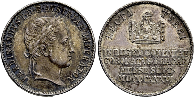 AUSTRIAN EMPIRE. Ferdinand I (1835-1848). Silver pattern strike from the dies of...