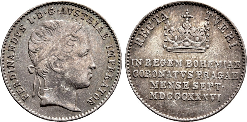 AUSTRIAN EMPIRE. Ferdinand I (1835-1848). Silver pattern strike from the dies of...