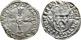 FRANCE. Henry IV (1589-1610). 1/8 d'écu (1604)