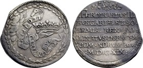GERMANY. Frankfurt. Silver pattern strike from the dies of 2 Ducats (1619). Coronation of emperor Ferdinand II