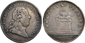 GERMANY. Frankfurt. Silver pattern strike from the dies of 2 Ducats (1790). Coronation of Leopold II as Holy Roman Emperor