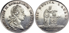 GERMANY. Frankfurt. Silver pattern strike from the dies of 2 Ducat (1792). Coronation of Franz II as Holy Roman Emperor