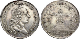 GERMANY. Frankfurt. Silver pattern strike from the dies of Ducat (1792). Coronation of Franz II as Holy Roman Emperor