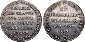 GERMANY. Frankfurt. Silver pattern strike (1817). Commemorating the 300th Anniversary of the Reformation