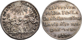 GERMANY. Kaufbeuren. Silver pattern strike from the dies of Ducat (1830). Bicentennial of Augsburg Confession