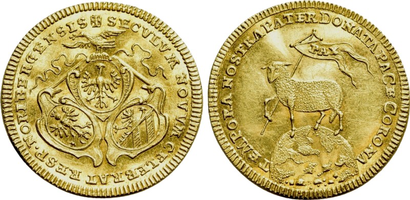 GERMANY. Nürnberg. GOLD Ducat (1700).

Obv: + SECVLVM NOVVM CELEBRAT RESP NORI...