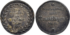 GERMANY. Pommern-Rothenburg. Reutlingen. Silver pattern strike from the dies of Ducat (1717). 300th Anniversary of Reformation