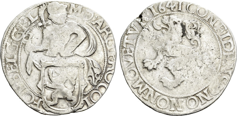 NETHERLANDS. Gelderland. Lion Dollar or Leeuwendaalder (1641). 

Obv: MO ARG P...