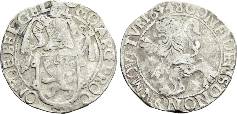 NETHERLANDS. Gelderland. Lion Dollar or Leeuwendaalder (1648). 

Obv: MO ARG P...