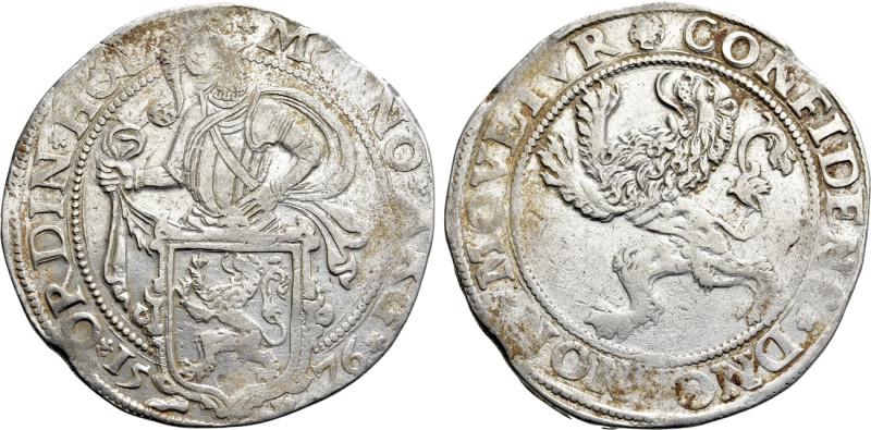 NETHERLANDS. Holland. Lion Dollar or Leeuwendaalder (1576). 

Obv: MO NO ARG O...