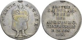 GERMANY. Sachsen. Silver Medal (1830). 300th anniversary of the Reformation by Martin Luther