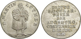 GERMANY. Sachsen. Silver Medal (1830). 300th anniversary of the Reformation by Martin Luther