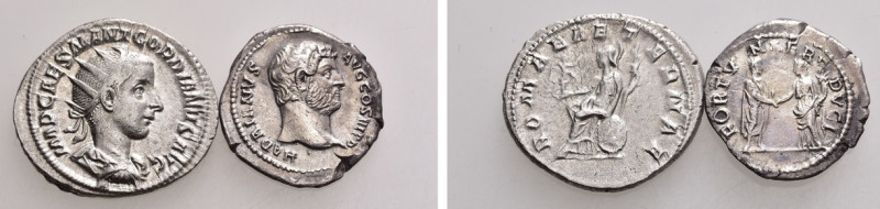2 Roman Coins; Hadrianus and Gordianus. 

Obv: .
Rev: .

. 

Condition: S...