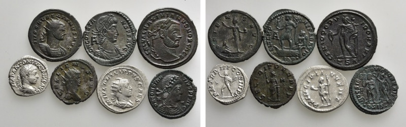 7 Roman Coins. 

Obv: .
Rev: .

. 

Condition: See picture.

Weight: g....