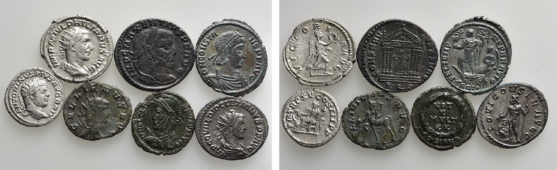 7 Roman Coins. 

Obv: .
Rev: .

. 

Condition: See picture.

Weight: g....