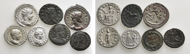 7 Roman Coins. 

Obv: .
Rev: .

. 

Condition: See picture.

Weight: g....