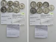7 Roman Coins; Herennius Etruscus, Volusian etc