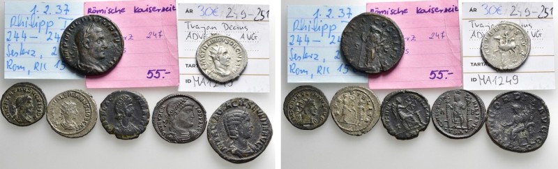 7 Roman Coins; Vetranio, Aelia Flaccilla, Vaballathus etc.

Obv: .
Rev: .

...
