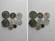 8 Roman Coins; Gallienus, Severus Alexander etc
