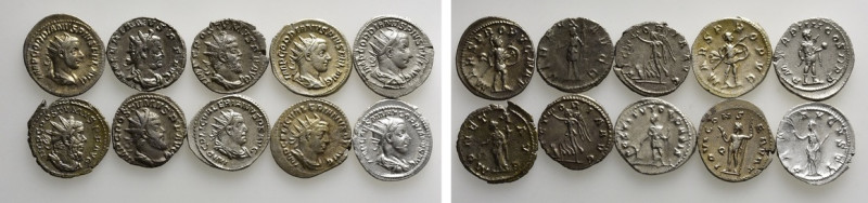 10 Antoniniani; Gordian III, Postumus etc. 

Obv: .
Rev: .

. 

Condition...