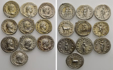 10 Antoniniani; Philipp II, Caracalla etc