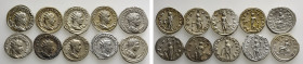 10 Antoniniani; Trebonianus Gallus, Elagabal etc